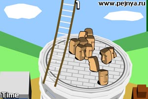 Хитрожопая игра про головы и лесенку.
